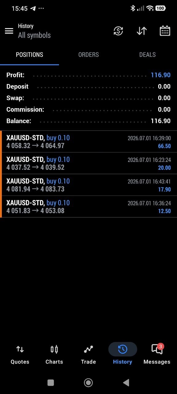 Real GoldKillerPRO client result 6